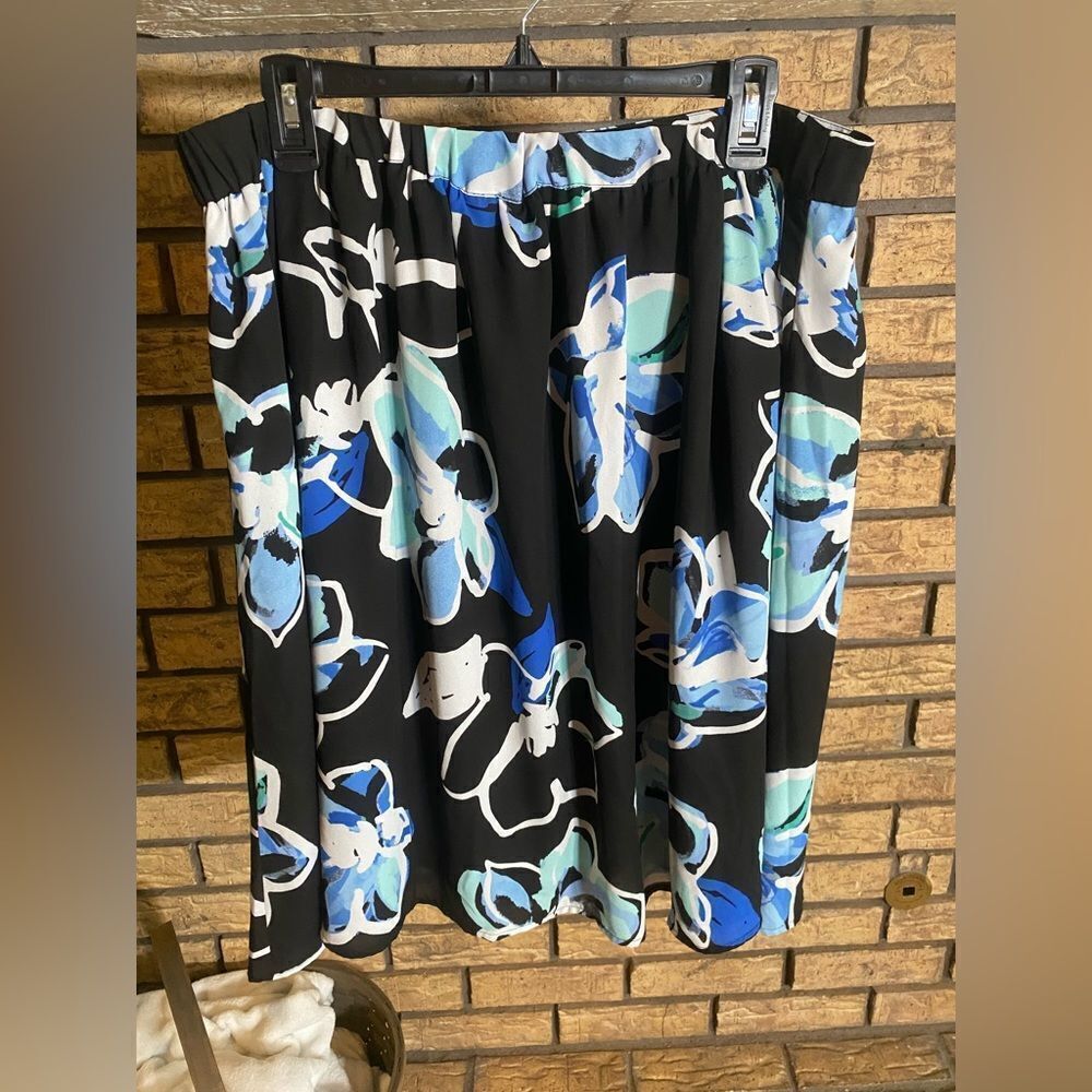 Black and floral skirt